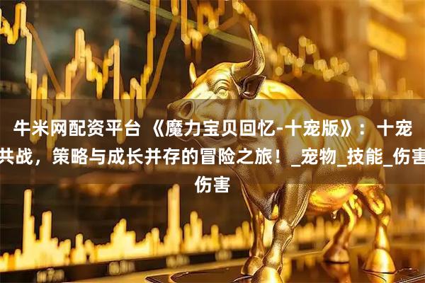 牛米网配资平台 《魔力宝贝回忆-十宠版》：十宠共战，策略与成长并存的冒险之旅！_宠物_技能_伤害