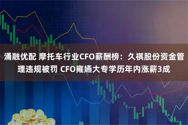 涌融优配 摩托车行业CFO薪酬榜：久祺股份资金管理违规被罚 CFO雍嬿大专学历年内涨薪3成